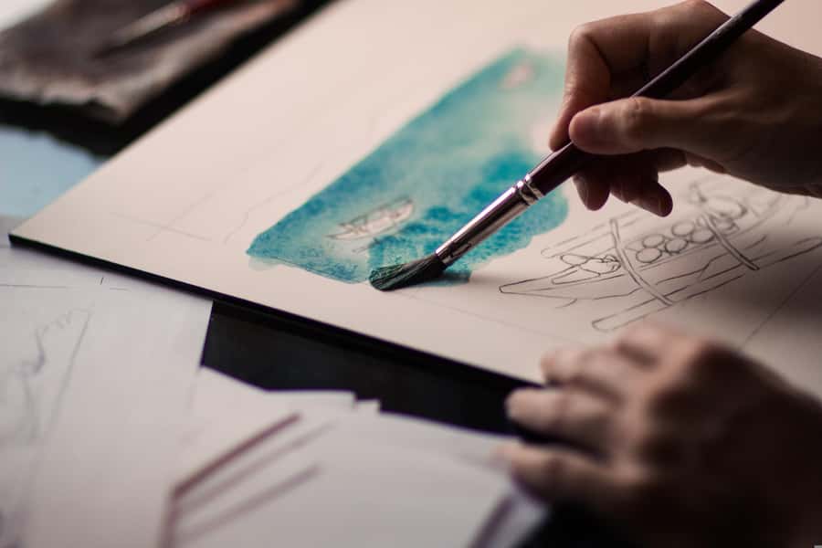Painting with Delicious Coffee - The first act: freehand sketching on paper that lowers the fear factor